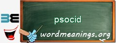 WordMeaning blackboard for psocid